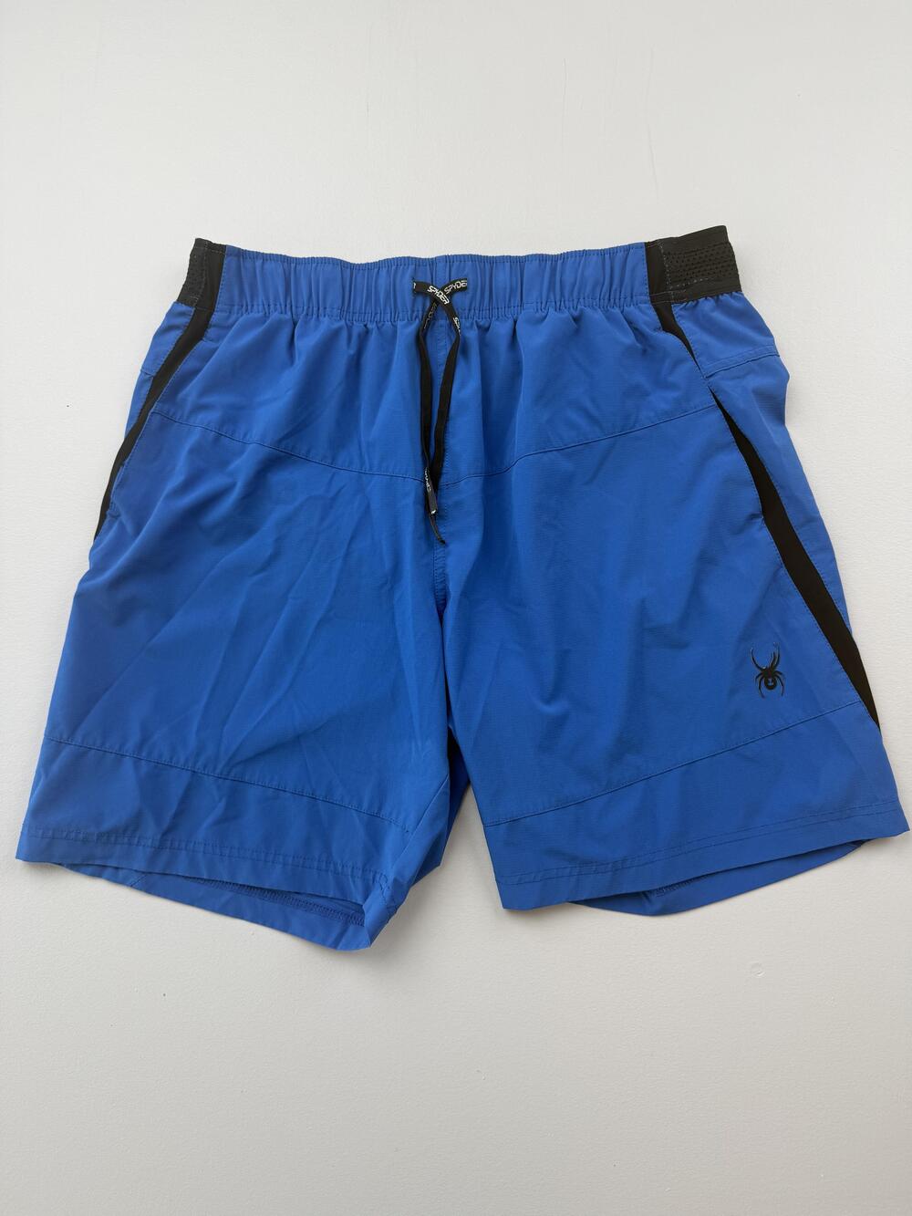 Spyder Shorts Mens Lined Running Athletic Gym Training Running Hiking Read